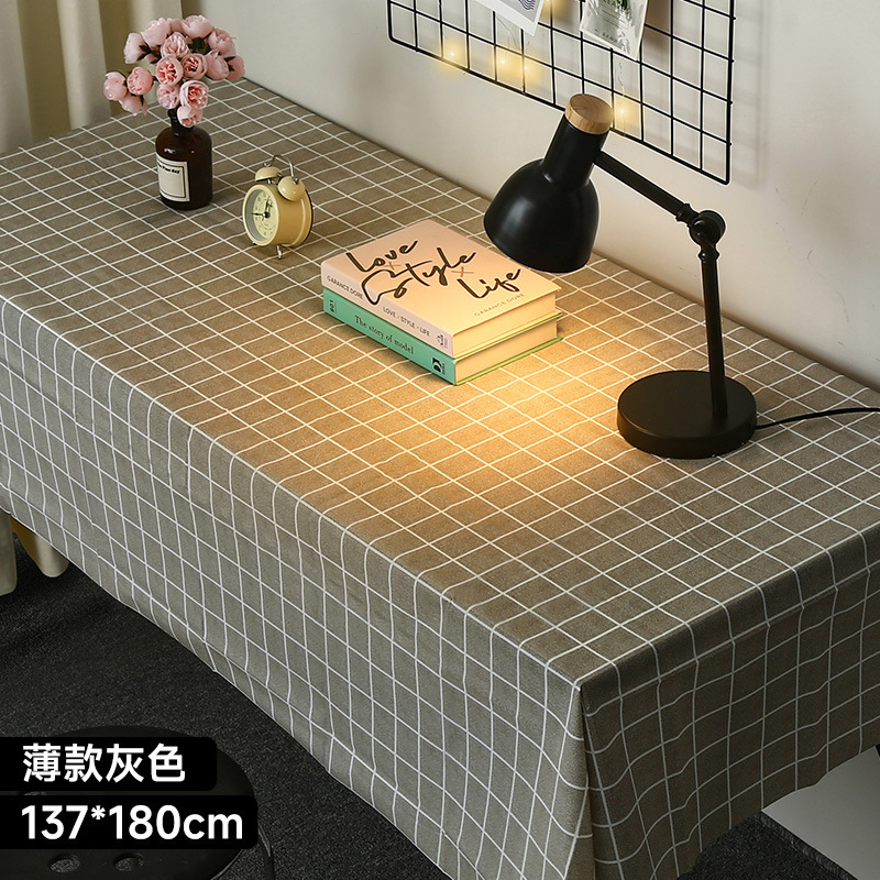simple tablecloth ins style plaid waterproof oil-proof tablecloth household living room nordic coffee table placemat tablecloth wholesale t Specification drawing