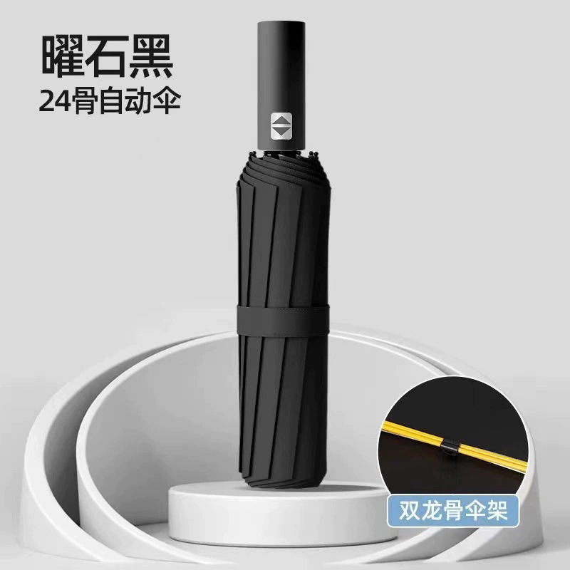 large wholesale folding rain and rain dual-use vinyl sunshade plus-sized automatic umbrella custom advertising printed logo pattern details Picture