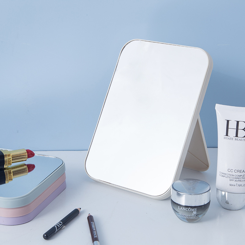 hd makeup mirror desktop simple cosmetic mirror square princess mirror simple foldable and portable cosmetic mirror Specification drawing
