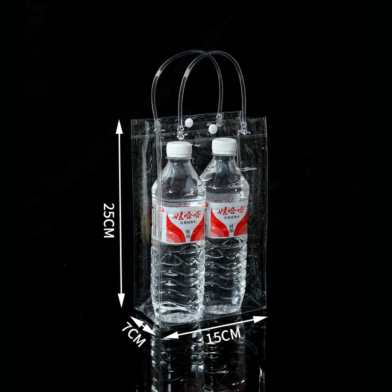 pvc transparent extra thick tote three-dimensional snap plastic packaging bag christmas gift hand bag printed logo full figure