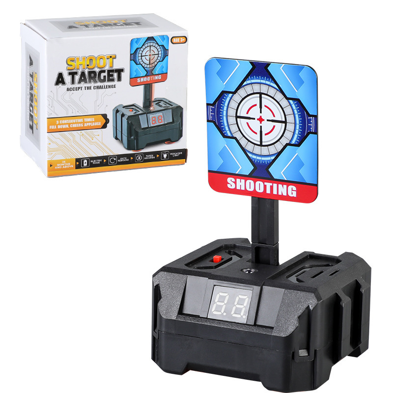 automatic return electronic scoring target electric rotating target children practice shooting mobile target soft bullet gun toy Application Scenario
