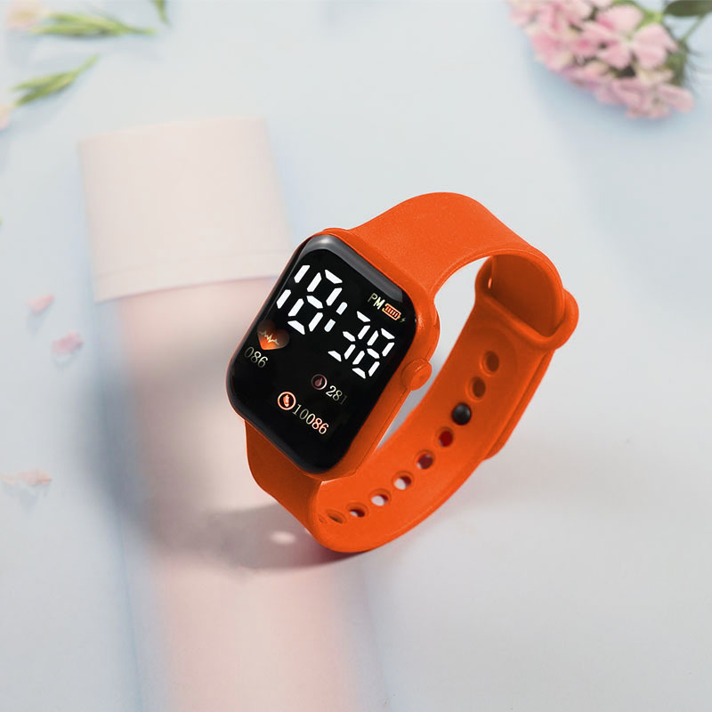 new y1 love led watch simple square men's and women's digital sports student fashion electronic watch details Picture