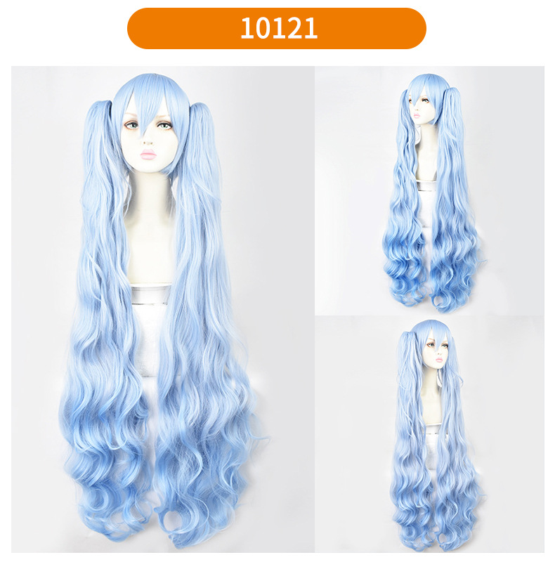 beautiful hatsune future wig cosplay shape vocaloid water blue miku high-temperature fiber head cover cos Specification drawing