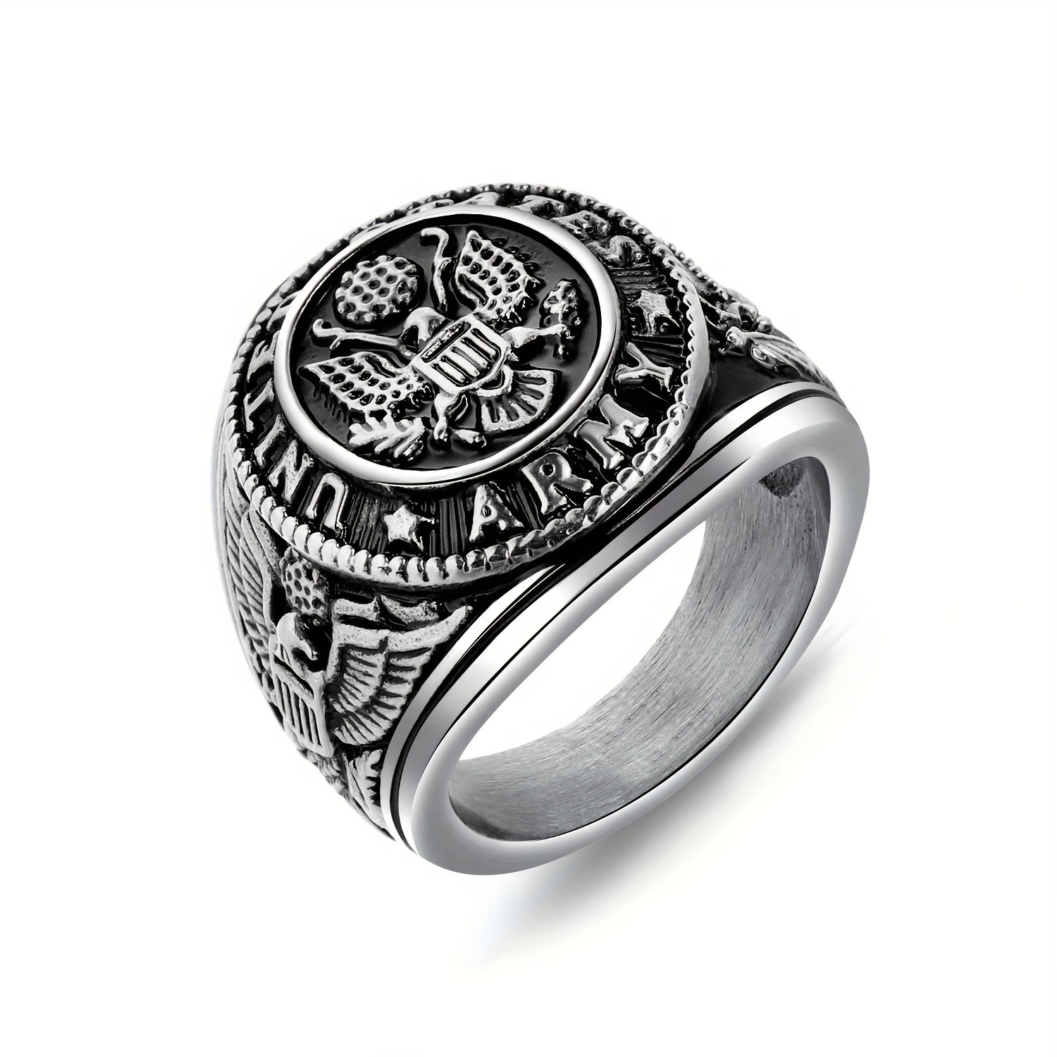 amazon hot sale men's ring rings european and american retro cool personality eagle ring factory direct sales wholesale full figure