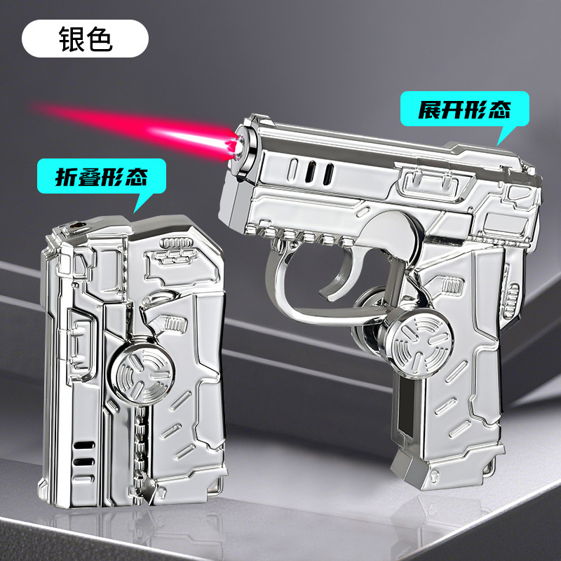 trending creative personalized decompression gyro folding pistol lighter fingertip windproof for boyfriend creative cross-border hot Application Scenario