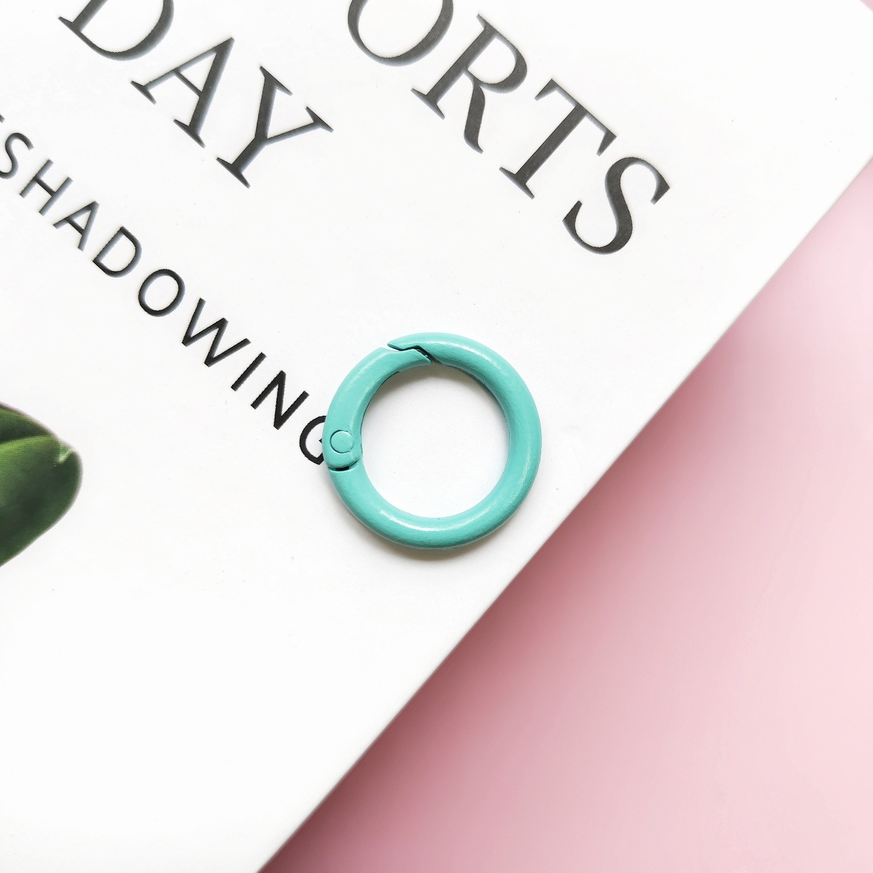 24mm color spring fastener candy color spring coil keychain accessories diy accessories paint split ring ring buckle full figure