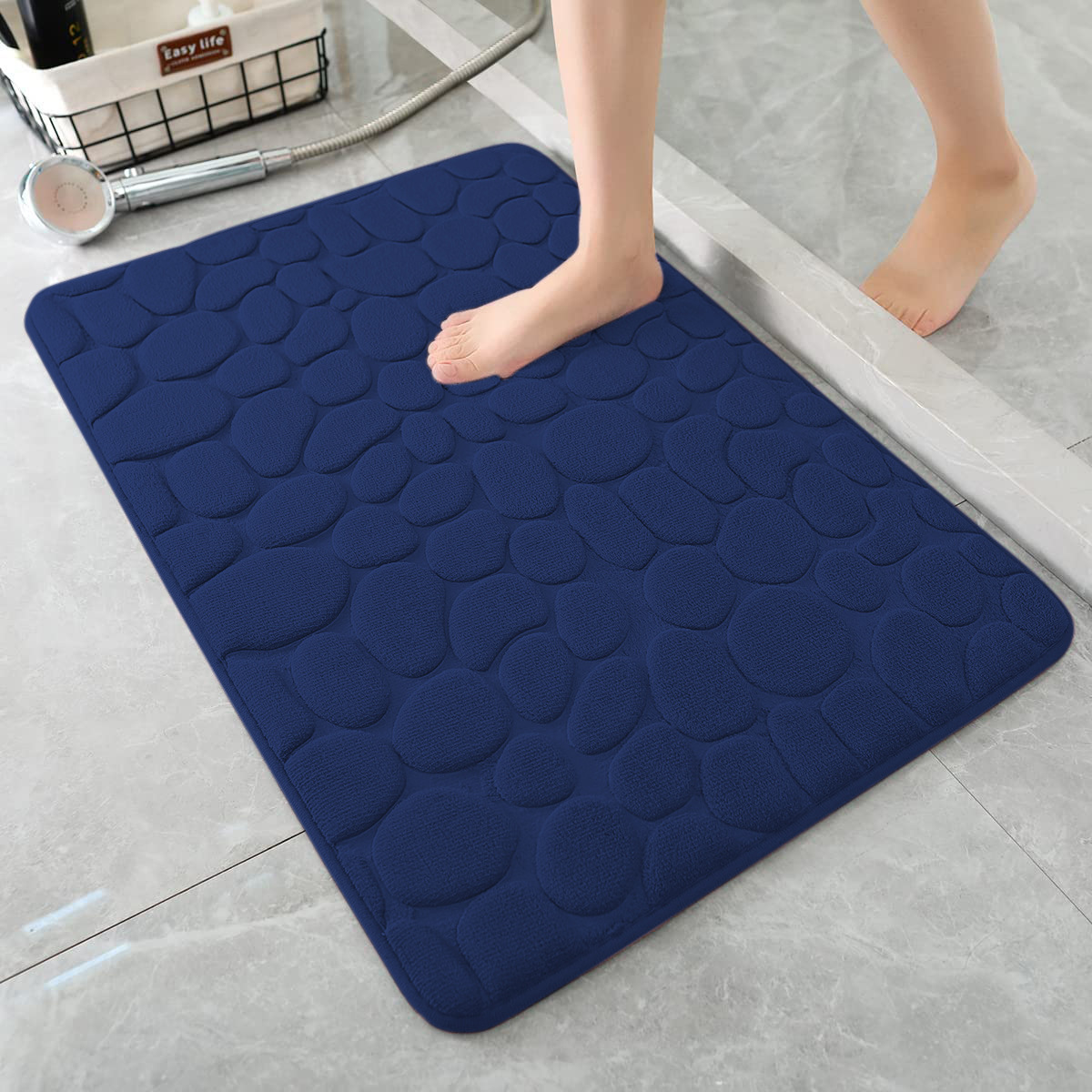goose egg stone pattern floor mat memory foam bathroom bathroom absorbent door mat non-slip mat carpet full figure
