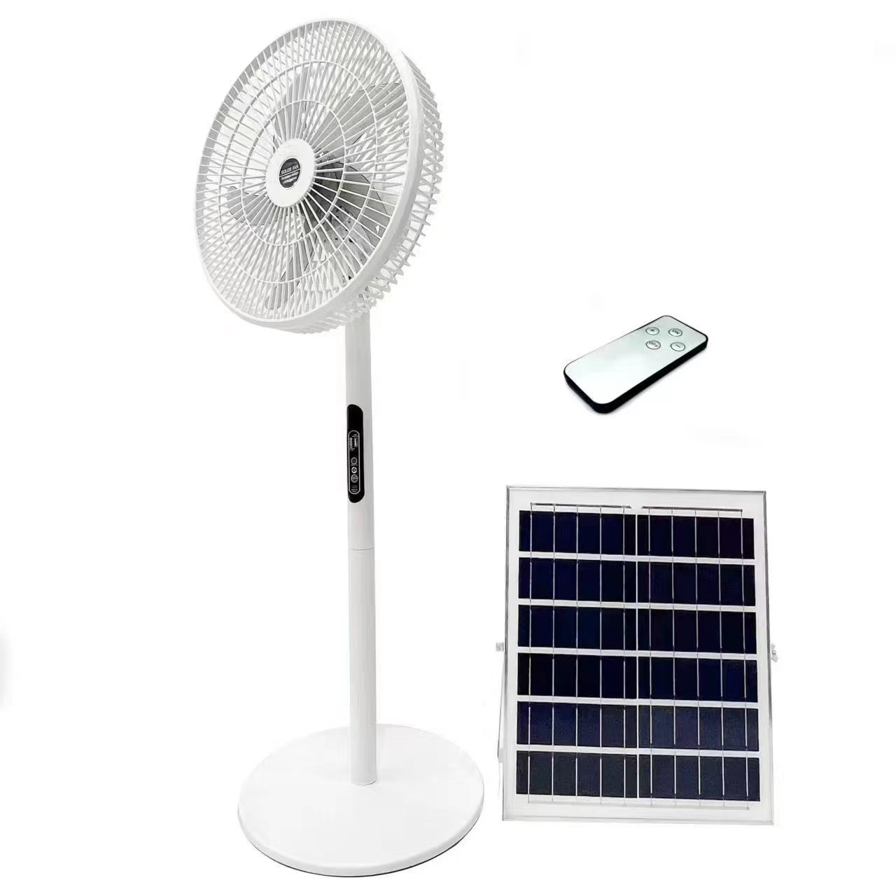 solar fan rechargeable fan large endurance strong wind 16-inch desk fan floor fan export solar fan Specification drawing
