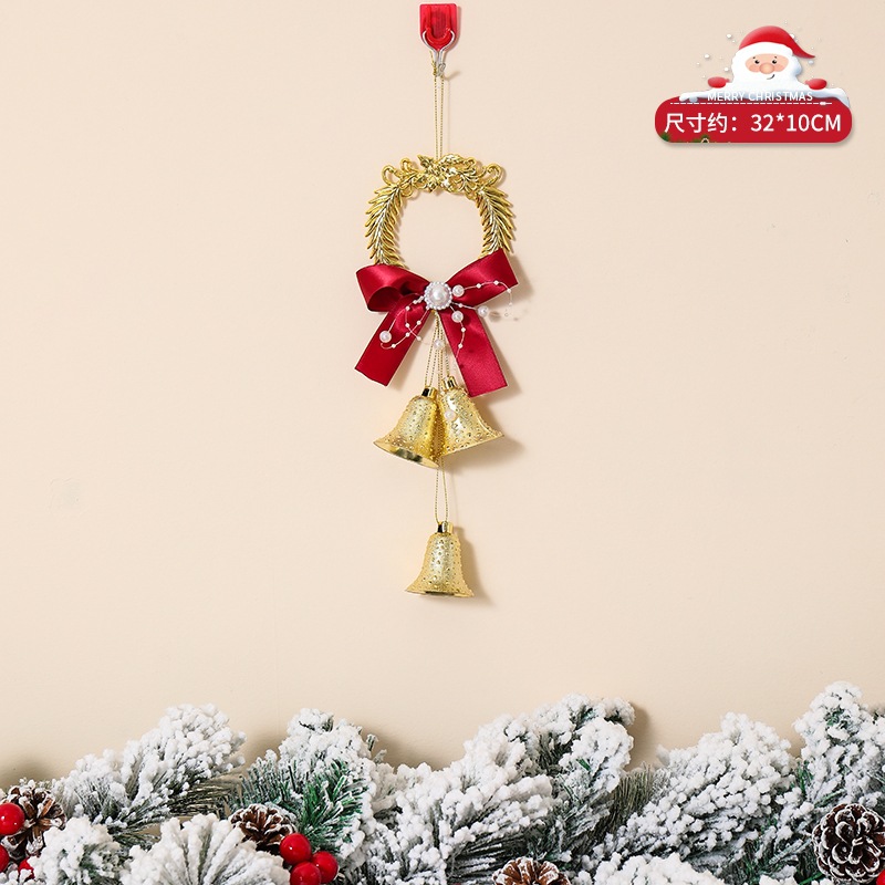 christmas bell christmas tree hanging piece pendant wall hanging decoration door hanging ceiling decoration dress up garland decoration supplies full figure