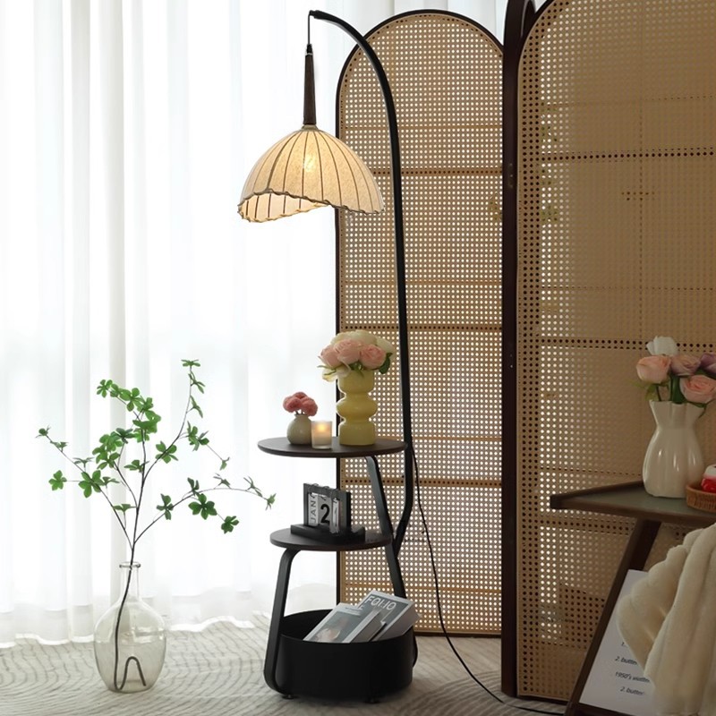 floor lamp american retro style living room sofa atmosphere coffee table lamp bedroom bedside table integrated atmosphere floor lamp details Picture