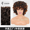 chemical fiber wig foreign trade popular style european and american style wig with bangs short small volume full-head wig hot sale in nigeria full figure
