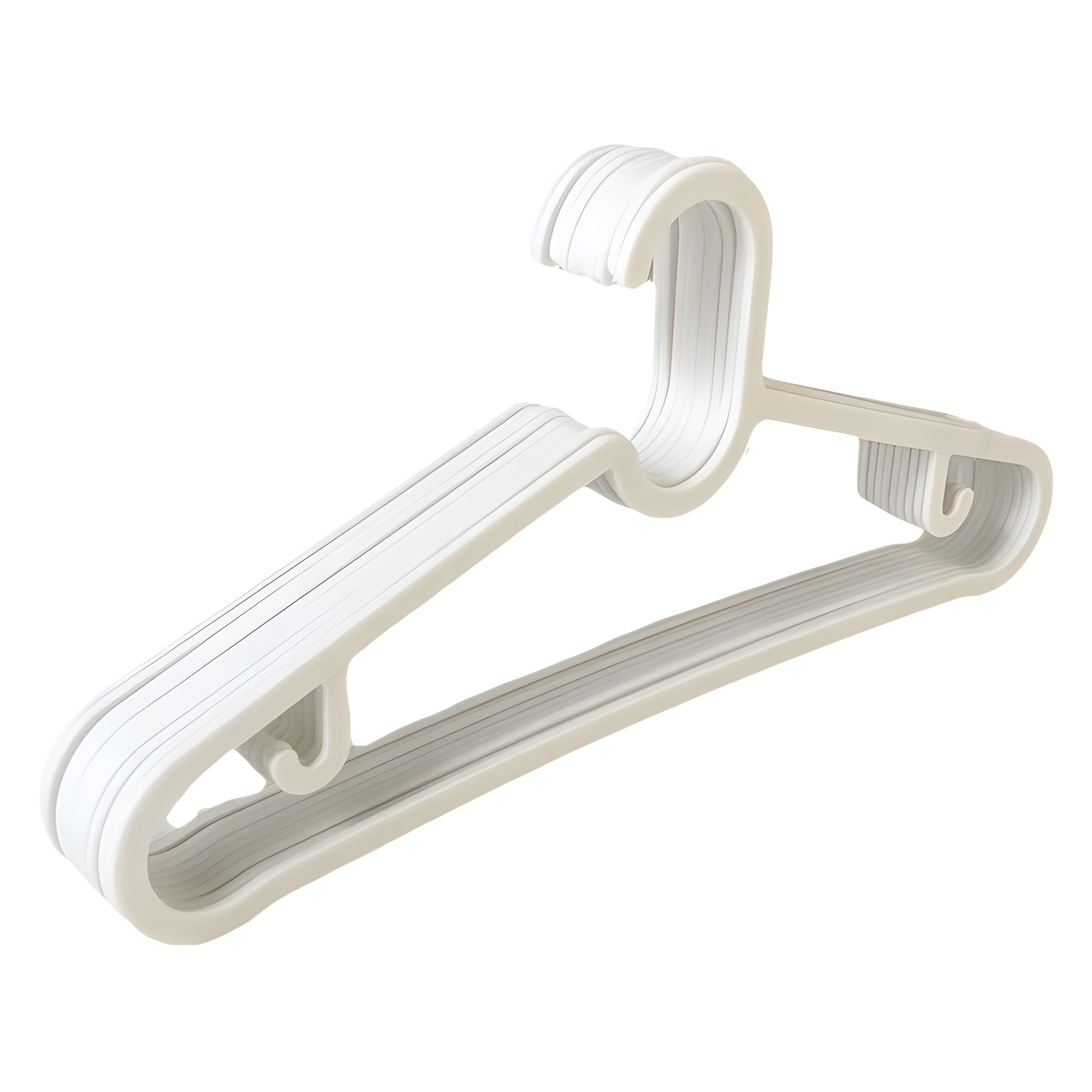 household plastic hanger stack hanging space-saving multifunctional drying clothes hanger thickening bolding wide shoulders without marks pants rack Item Picture