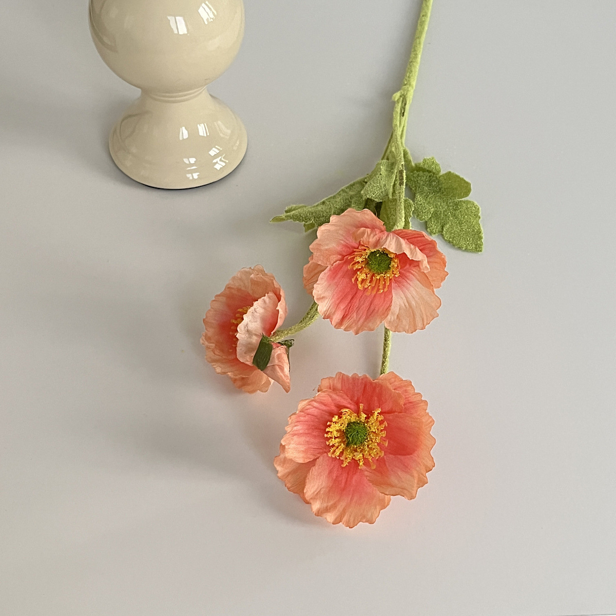 flocking yu meiren emulational flower and silk flower poppy flower internet celebrity fake flower wedding wedding hall home decoration photography props Specification drawing