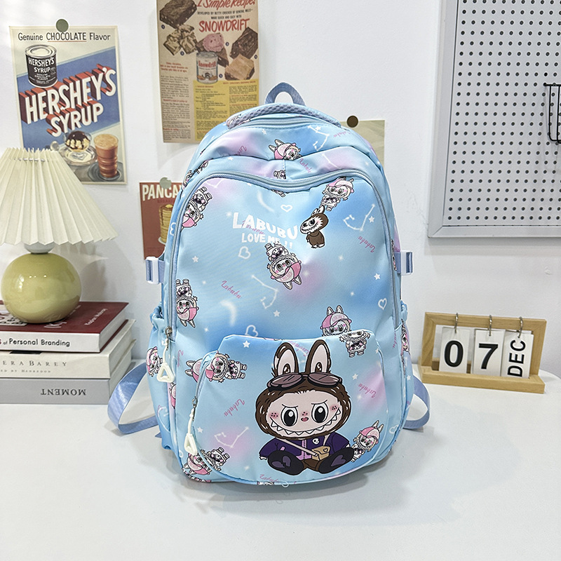 New 2024 Nylon fabric children's backpack for girls, kindergarten schoolbag, artistic student travel small backpack details Picture