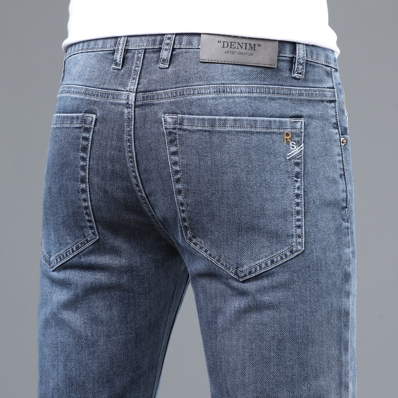 fall 2025 new jeans men's slim straight stretch thick soft and comfortable men's trousers Application Scenario