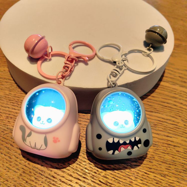 bear schoolbag small night lamp keychain handbag pendant internet celebrity ambience light key chain claw machine gift small gift details Picture
