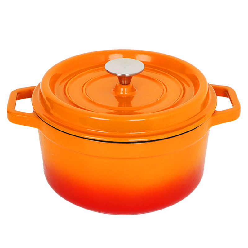 enamel pot cast iron pot thick soup pot cookware enamel pan one piece dropshipping factory collection round foreign trade set details Picture