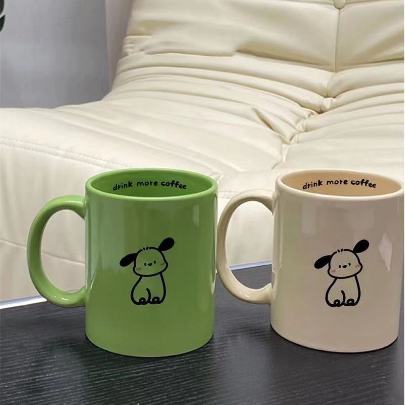pdd same cartoon pacha puppy mug ins style good-looking cute cream ceramic cup Application Scenario