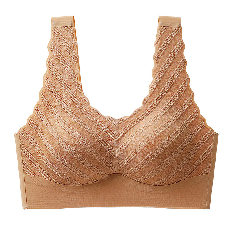 seamless back shaping bra women's small chest push up summer thin lace vest-style large size without steel ring sports bra Specification drawing