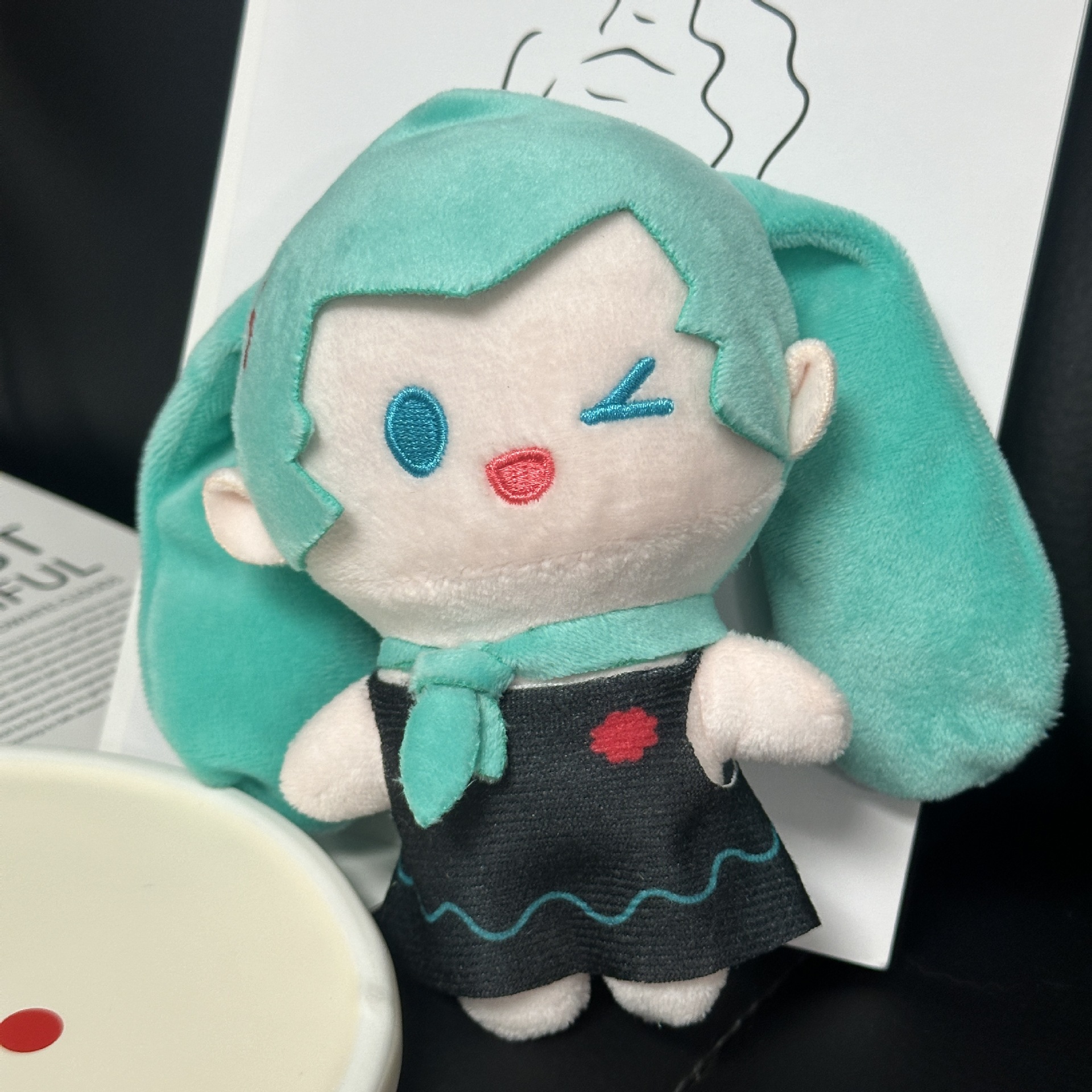 cute pull hatsune miku ankle biter pendant plush toy cartoon toy bag bag charm doll keychain full figure