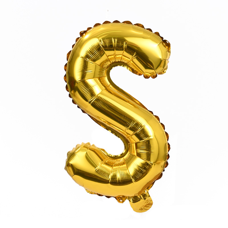 cross-border customizable set 16-inch american letter aluminum balloon golden rose gold aluminum foil balloon Item Picture