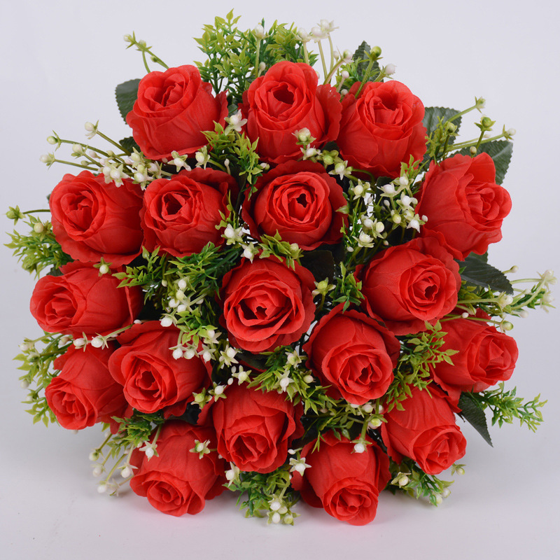 artificial flower rose bridal bouquet large bouquet silk flower wedding bride bridal bouquet wedding fake flower living room decoration wholesale full figure