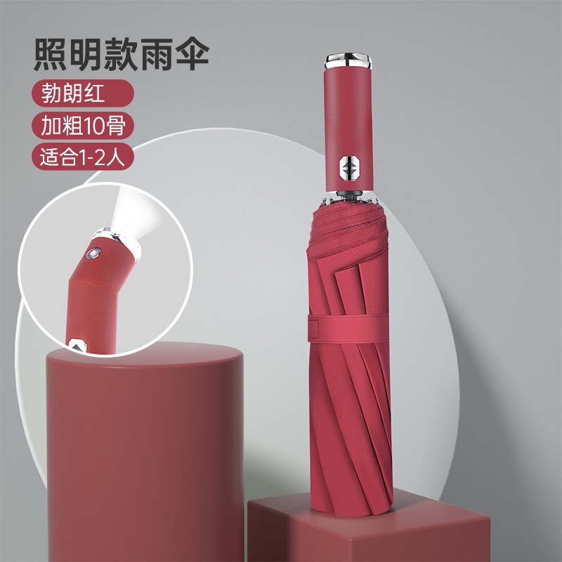 ten-bone automatic folding umbrella wholesale vinyl sun umbrella rain or shine dual-use umbrella sun umbrella advertising umbrella printed logo Item Picture