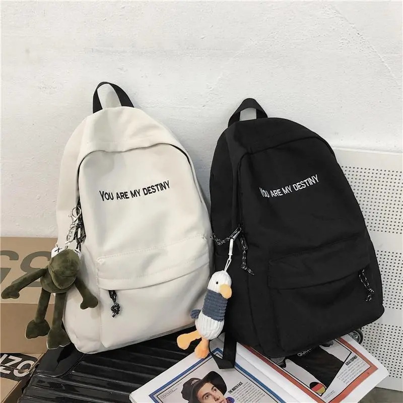schoolbag female korean harajuku ulzzang high school student backpack male ins junior high school student all-match backpack details Picture
