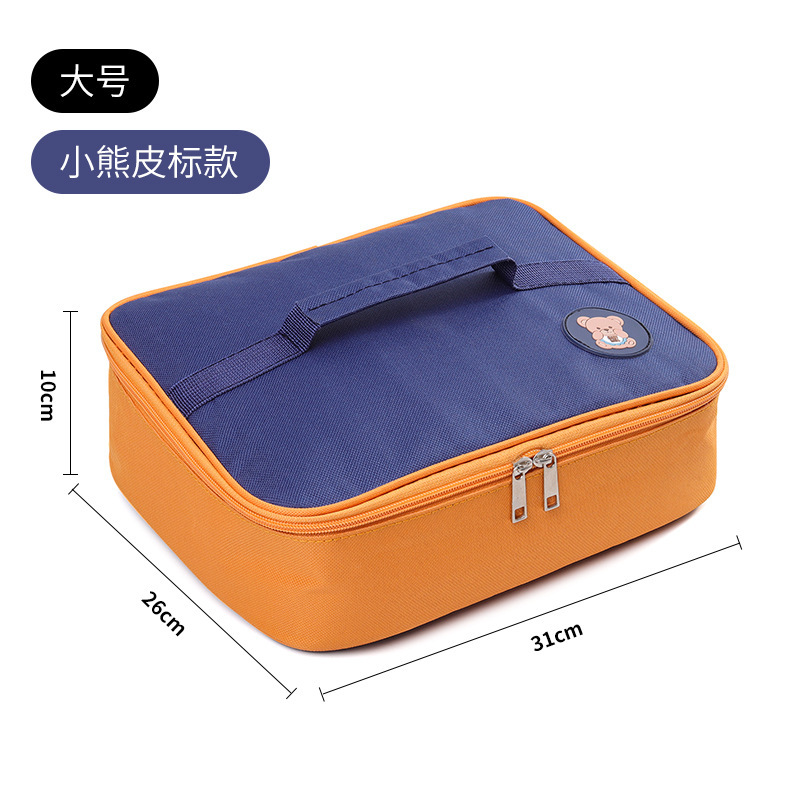 factory direct sales student children lunch box hand bag flat lunch box handbag bento with rice aluminum film insulation bag Application Scenario