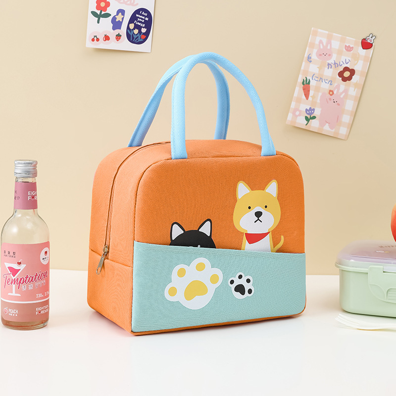 lunch box handbag waterproof heat insulation bag refrigerated bag aluminum foil thickening lunch box bag work with rice lunch box bag lunch box bag details Picture