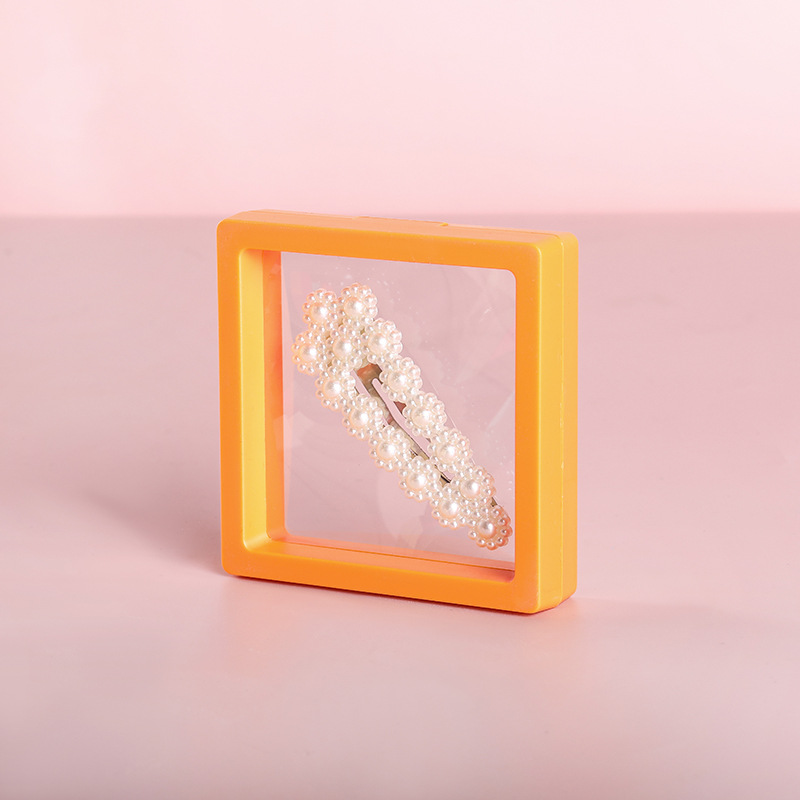 color pe suspension box storage box jewelry box transparent film box ornament packaging rings pendants bracelet display box Item Picture