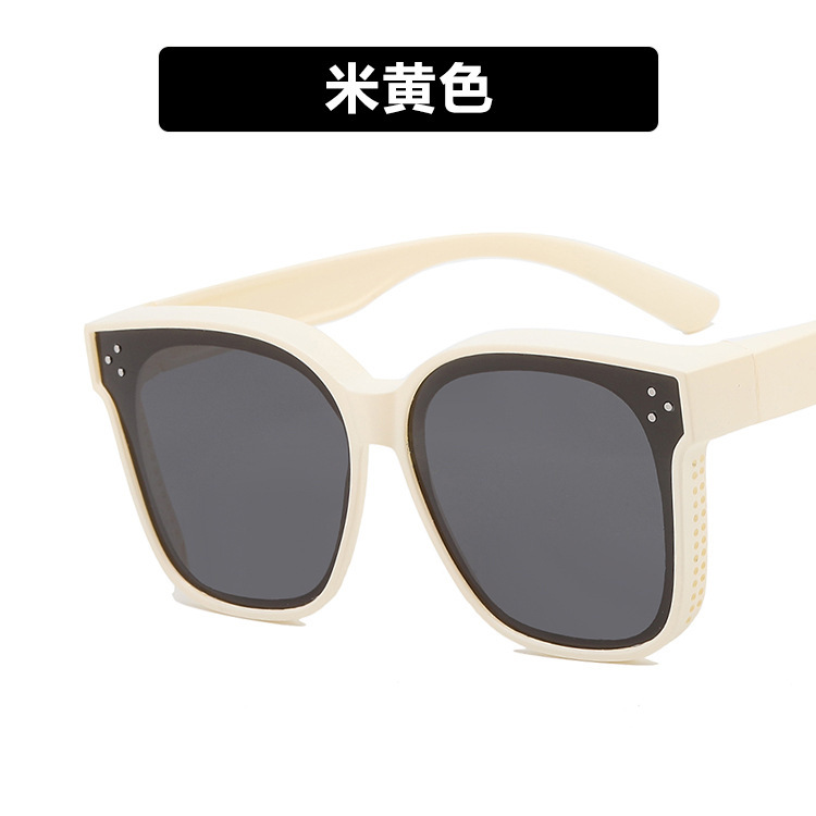 tr90 set of glasses myopia sunglasses men's and women's polarized for driving can cover glasses summer sun protection large rim sunglasses full figure