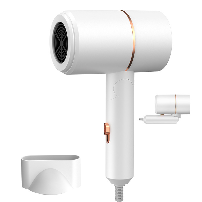 new cross-border foldable household hair dryer high-power blue light student dormitory large wind portable hair dryer Item Picture