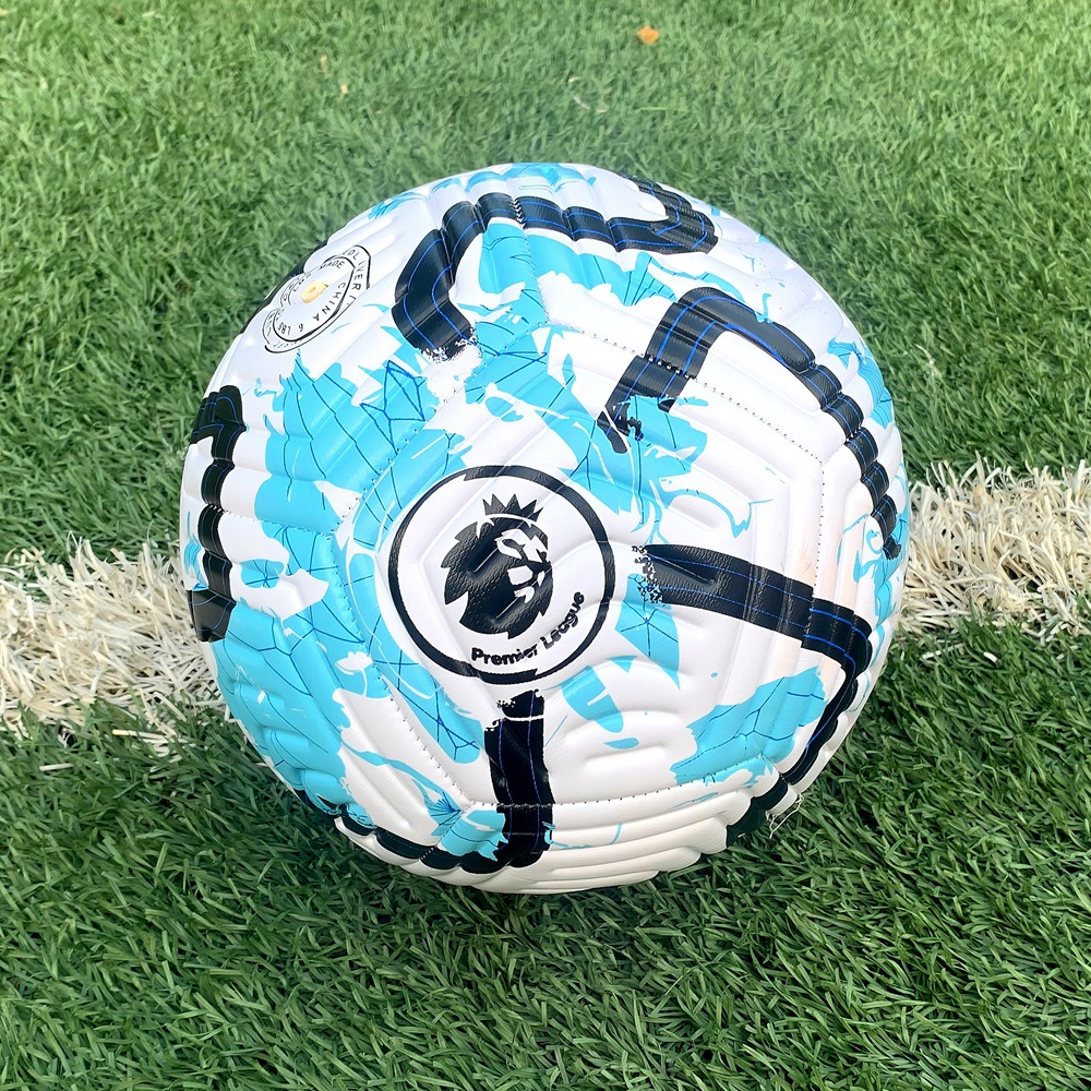machine-sewing soccer football world cup european cup america cup premier league training no. 5 pvc football wholesale details Picture