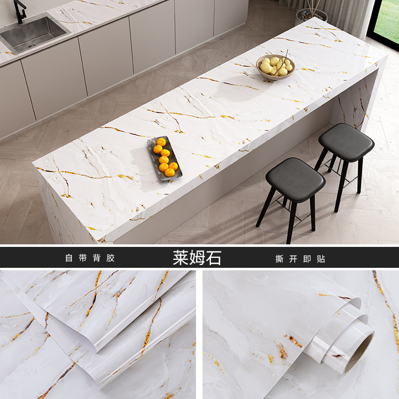 runye marble pvc wallpaper kitchen desktop stickers furniture renovation rental room does not hurt the wall formaldehyde-free wall stickers Specification drawing