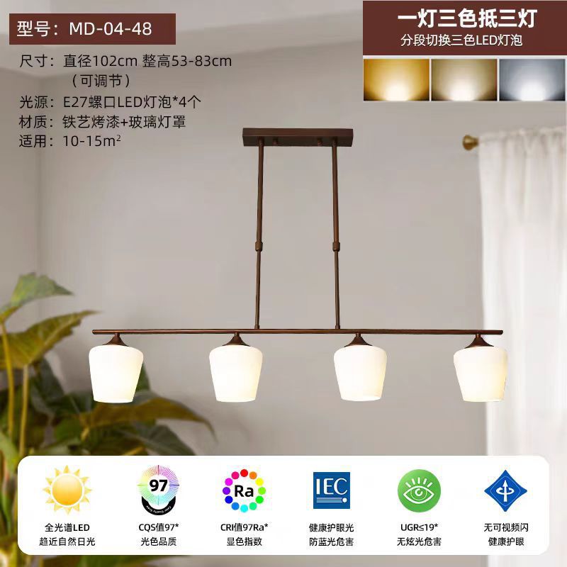 american living room dining room chandelier mid-ancient high sense french simplicity atmospheric glass study bedroom light zhongshan lamps Item Picture
