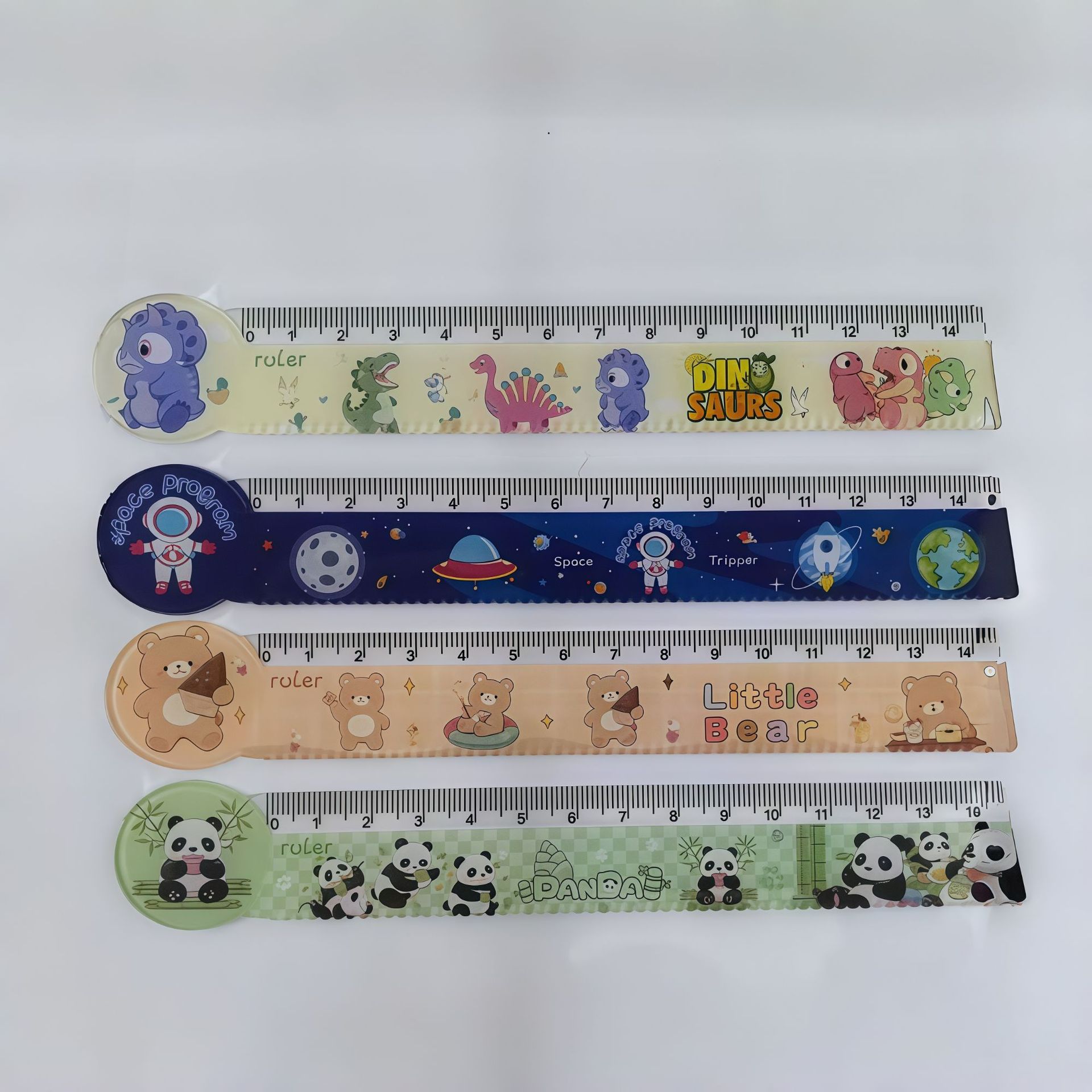 ruler only for pupils 123 grade cartoon cute good-looking ruler 18 exam drawing measuring tool Item Picture