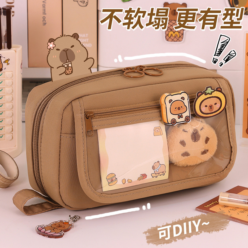 cross-border volcano flip pencil case large capacity good-looking boys and girls primary and secondary school students children's stationery box pencil box Application Scenario