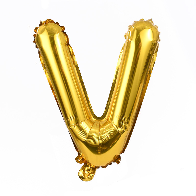 cross-border customizable set 16-inch american letter aluminum balloon golden rose gold aluminum foil balloon Specification drawing