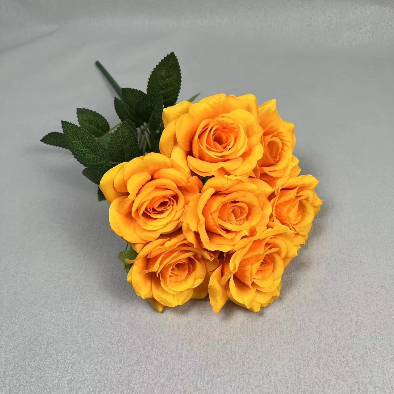 artificial rose 7-head bunch of roses wedding bouquet holder simulation bouquet small bouquet wedding flowers wholesale Specification drawing