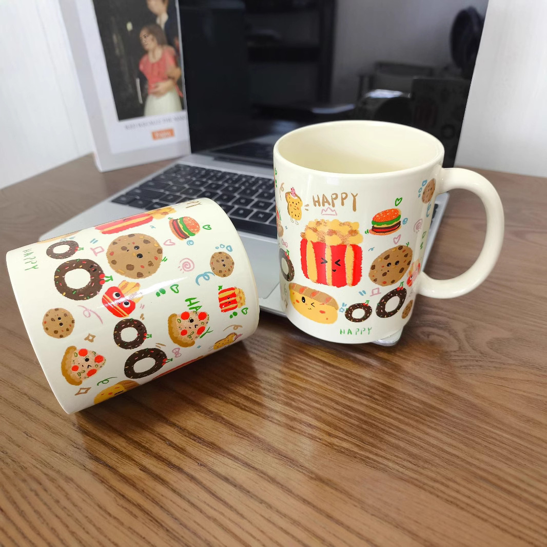 pdd same cartoon pacha puppy mug ins style good-looking cute cream ceramic cup details Picture