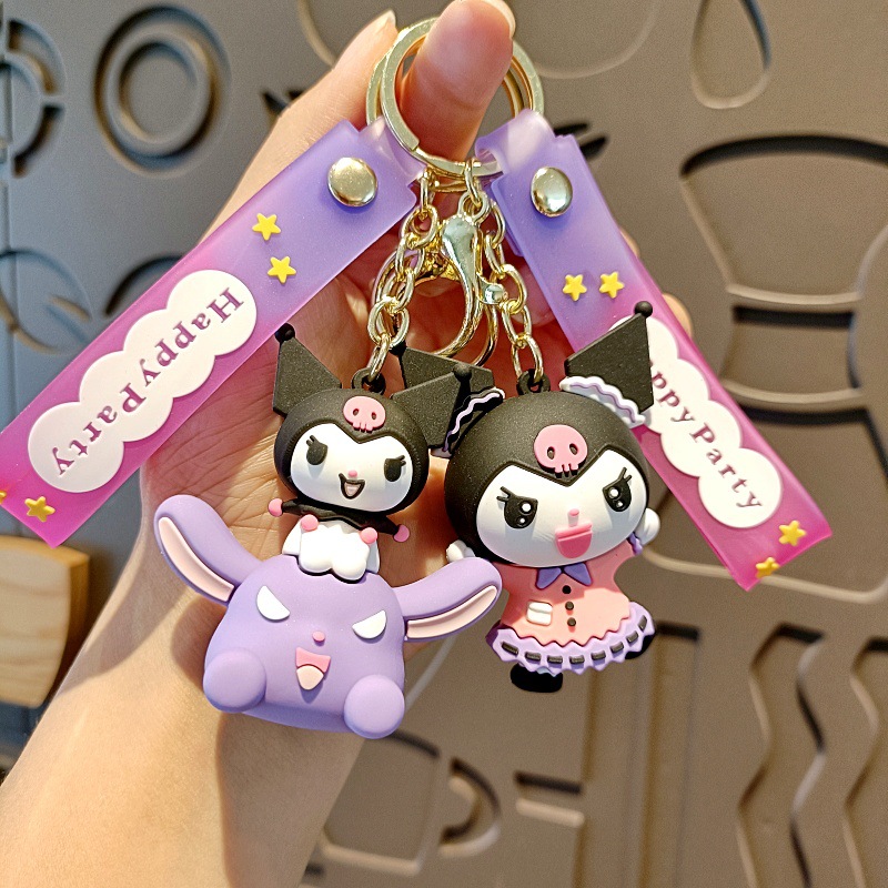 new clow m cartoon key button cute sanrio schoolbag pendant car key chain crane machine small gift Specification drawing