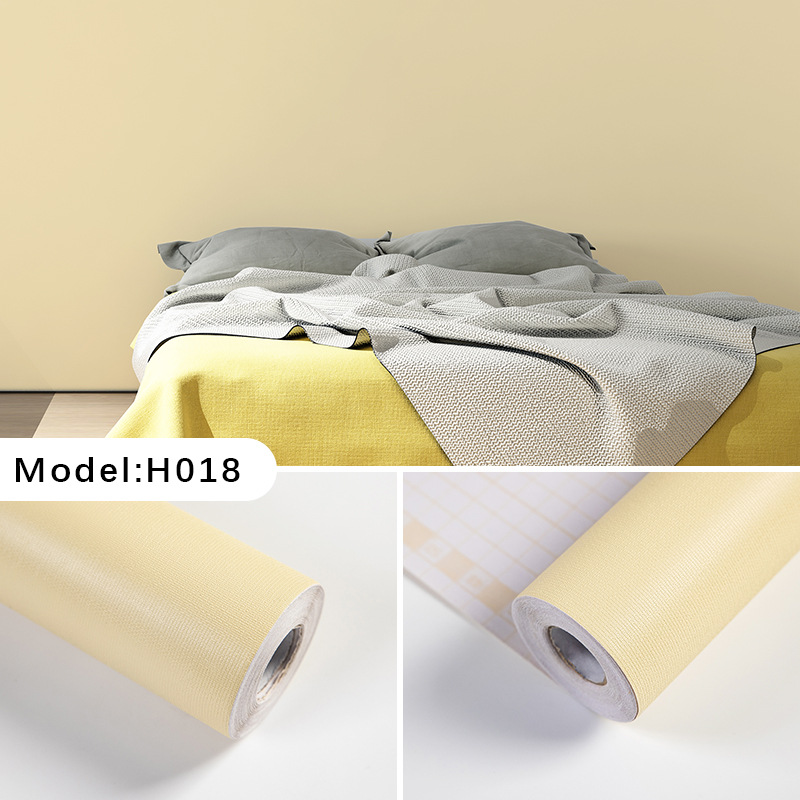 pvc bedroom plain wallpaper self-adhesive thickening wallpaper background wall sticker dormitory rental room self-adhesive wallpaper Application Scenario