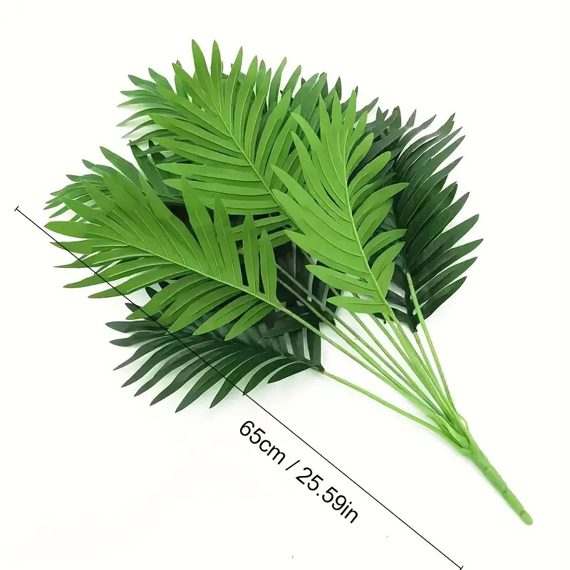 tropical simulation green plant 12/18 head areca palm artificial palm tree home decoration imitative tree simulation plant details Picture