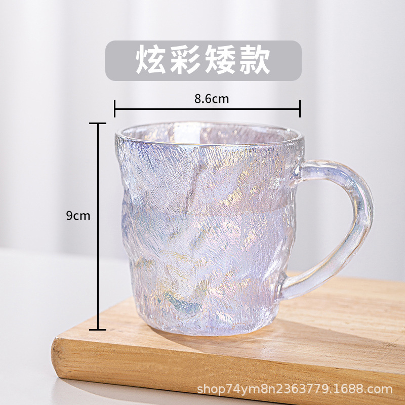 lead-free glass household ins thickened glacier cup with handle whiskey shot glass tea juice milk coffee cup Application Scenario