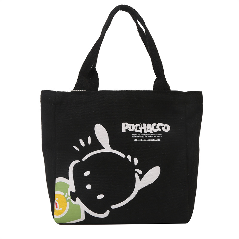 canvas bag for women ins2024 new simple commute lunch box lunch bag minority fashion mini portable small cloth bag Item Picture