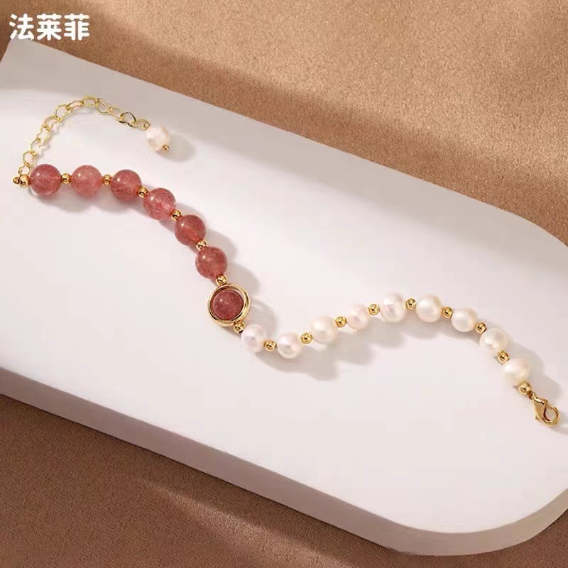 french new freshwater pearl bracelet female online influencer bracelet student girlfriends simple special-interest design personalized bracelet fashion details Picture