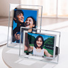 high-grade glass photo frame 6-inch 7-inch 8-inch a4 couple wedding photo transparent crystal photo frame empty frame wholesale full figure