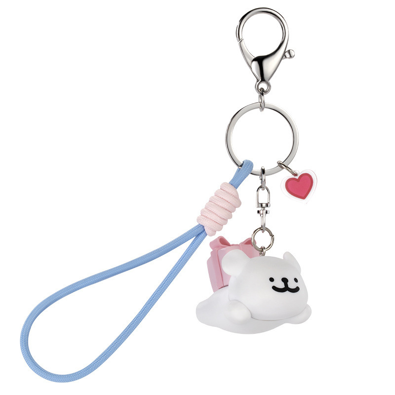 new line puppy creative keychain cute pendant couple doll key chain bag pair of ornaments joint name Specification drawing