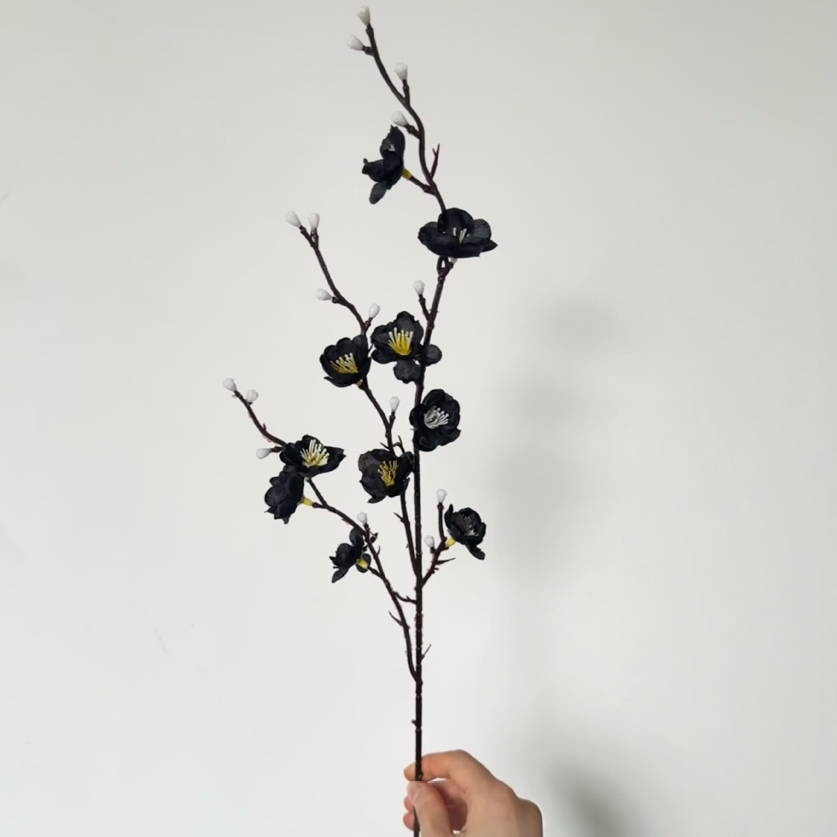 cross-border hot selling 55cm single plum blossom white mini wintersweet artificial flower artificial flowers chinese household decorations arrangement Specification drawing